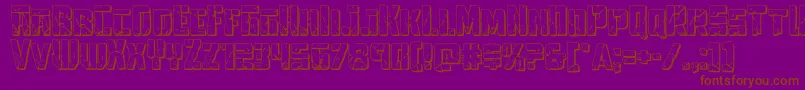 Towerruins3D2 Font – Brown Fonts on Purple Background