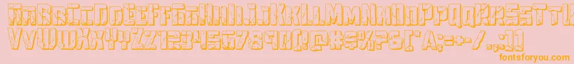 Towerruins3D2 Font – Orange Fonts on Pink Background