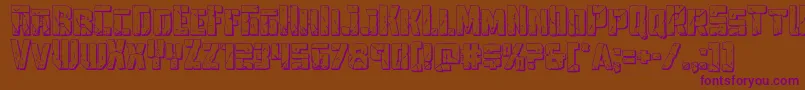 Towerruins3D2 Font – Purple Fonts on Brown Background