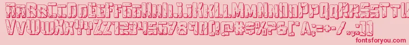 Towerruins3D2 Font – Red Fonts on Pink Background