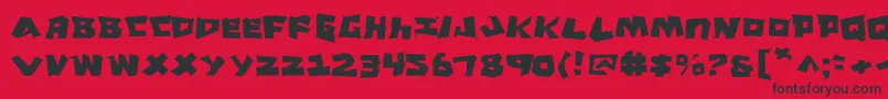 Croj Font – Black Fonts on Red Background