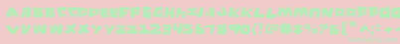 Croj Font – Green Fonts on Pink Background