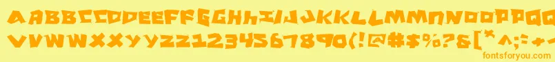 Croj Font – Orange Fonts on Yellow Background