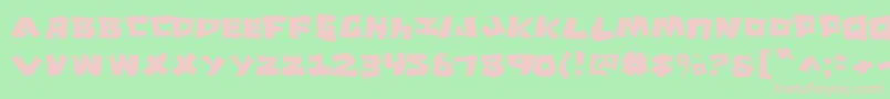 Croj Font – Pink Fonts on Green Background