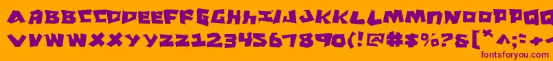 Croj Font – Purple Fonts on Orange Background