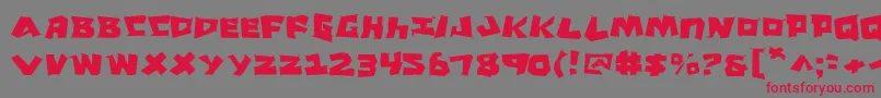 Croj Font – Red Fonts on Gray Background
