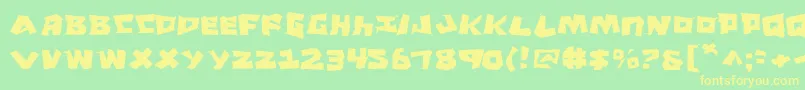 Croj Font – Yellow Fonts on Green Background