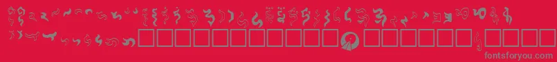 ModernVulcan1.1 Font – Gray Fonts on Red Background
