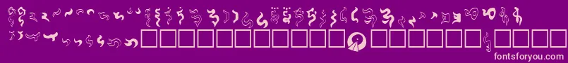 ModernVulcan1.1 Font – Pink Fonts on Purple Background