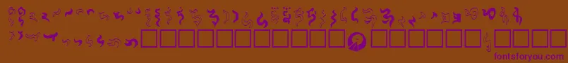 ModernVulcan1.1 Font – Purple Fonts on Brown Background