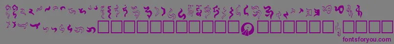 ModernVulcan1.1 Font – Purple Fonts on Gray Background