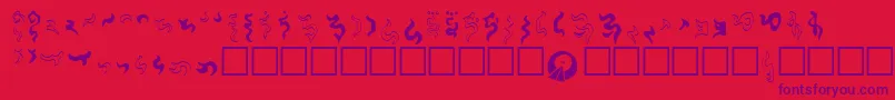 fuente ModernVulcan1.1 – Fuentes Moradas Sobre Fondo Rojo