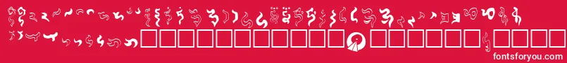 ModernVulcan1.1 Font – White Fonts on Red Background