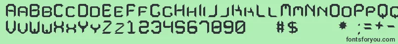 MavoleSinpoTfb-Schriftart – Schwarze Schriften auf grünem Hintergrund