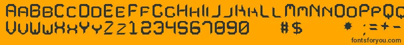 MavoleSinpoTfb-Schriftart – Schwarze Schriften auf orangefarbenem Hintergrund