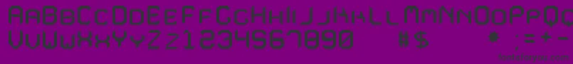 MavoleSinpoTfb-Schriftart – Schwarze Schriften auf violettem Hintergrund