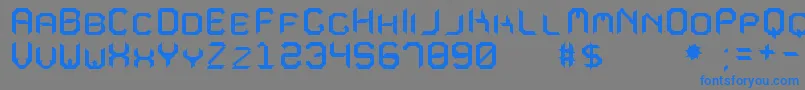 フォントMavoleSinpoTfb – 灰色の背景に青い文字