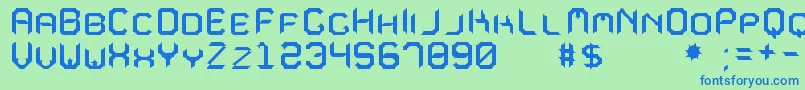 Шрифт MavoleSinpoTfb – синие шрифты на зелёном фоне