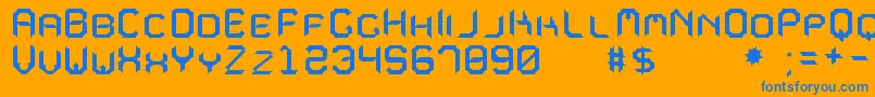 MavoleSinpoTfb Font – Blue Fonts on Orange Background