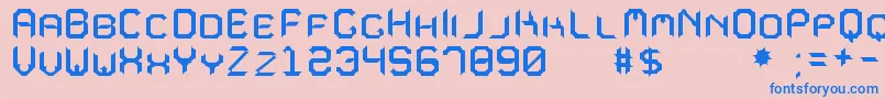 Шрифт MavoleSinpoTfb – синие шрифты на розовом фоне