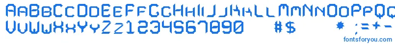フォントMavoleSinpoTfb – 白い背景に青い文字
