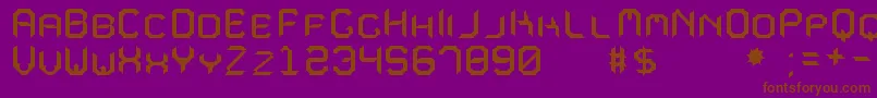 フォントMavoleSinpoTfb – 紫色の背景に茶色のフォント