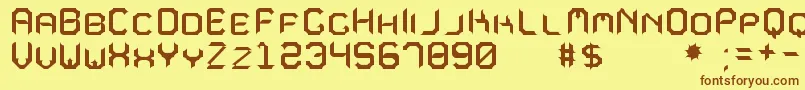 MavoleSinpoTfb Font – Brown Fonts on Yellow Background