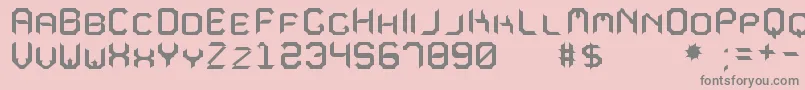 フォントMavoleSinpoTfb – ピンクの背景に灰色の文字