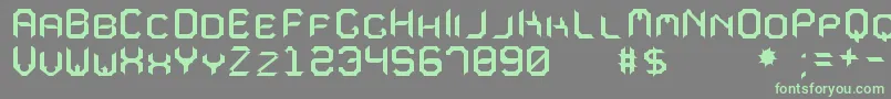 MavoleSinpoTfb Font – Green Fonts on Gray Background