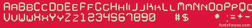 MavoleSinpoTfb Font – Green Fonts on Red Background
