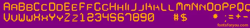 MavoleSinpoTfb Font – Orange Fonts on Purple Background