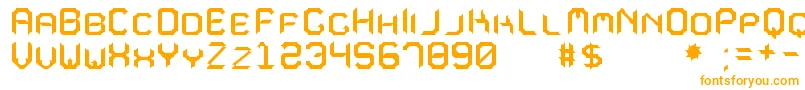 MavoleSinpoTfb-fontti – oranssit fontit valkoisella taustalla
