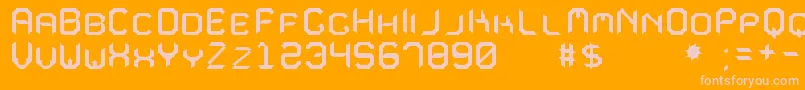 フォントMavoleSinpoTfb – オレンジの背景にピンクのフォント