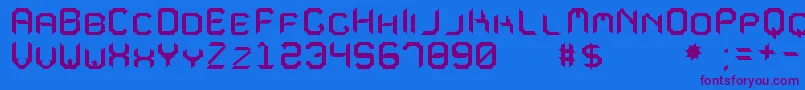 MavoleSinpoTfb Font – Purple Fonts on Blue Background