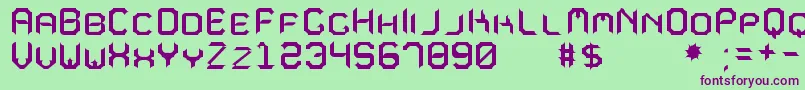 Шрифт MavoleSinpoTfb – фиолетовые шрифты на зелёном фоне