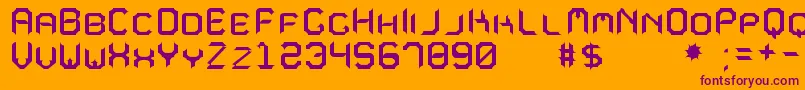 MavoleSinpoTfb Font – Purple Fonts on Orange Background