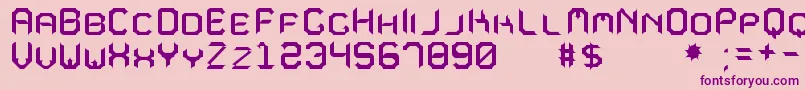 MavoleSinpoTfb Font – Purple Fonts on Pink Background