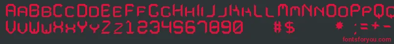 Шрифт MavoleSinpoTfb – красные шрифты на чёрном фоне