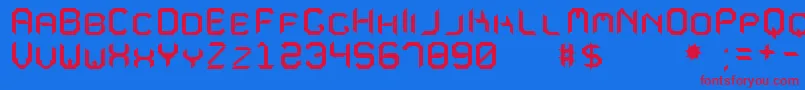 MavoleSinpoTfb Font – Red Fonts on Blue Background