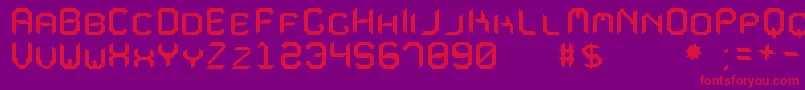 フォントMavoleSinpoTfb – 紫の背景に赤い文字
