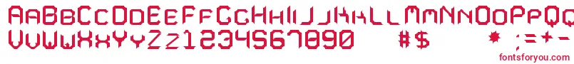 MavoleSinpoTfb Font – Red Fonts on White Background