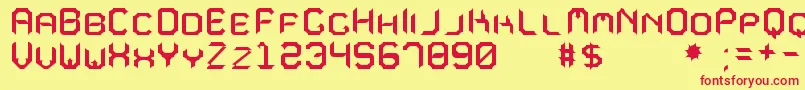 MavoleSinpoTfb Font – Red Fonts on Yellow Background