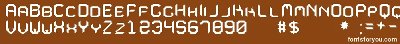 フォントMavoleSinpoTfb – 茶色の背景に白い文字