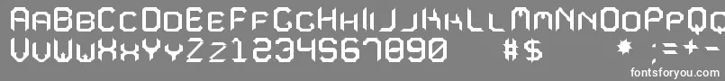MavoleSinpoTfb-fontti – valkoiset fontit harmaalla taustalla