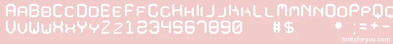 MavoleSinpoTfb-Schriftart – Weiße Schriften auf rosa Hintergrund