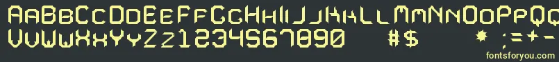 Шрифт MavoleSinpoTfb – жёлтые шрифты на чёрном фоне