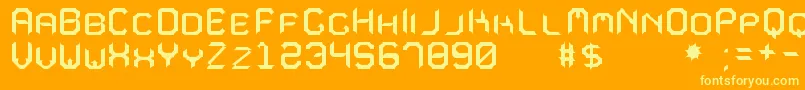 フォントMavoleSinpoTfb – オレンジの背景に黄色の文字