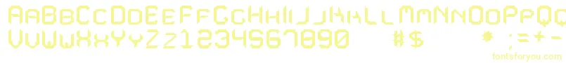MavoleSinpoTfb-fontti – keltaiset fontit valkoisella taustalla