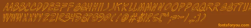 Wylds Font – Orange Fonts on Brown Background