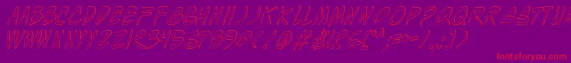 Wylds Font – Red Fonts on Purple Background